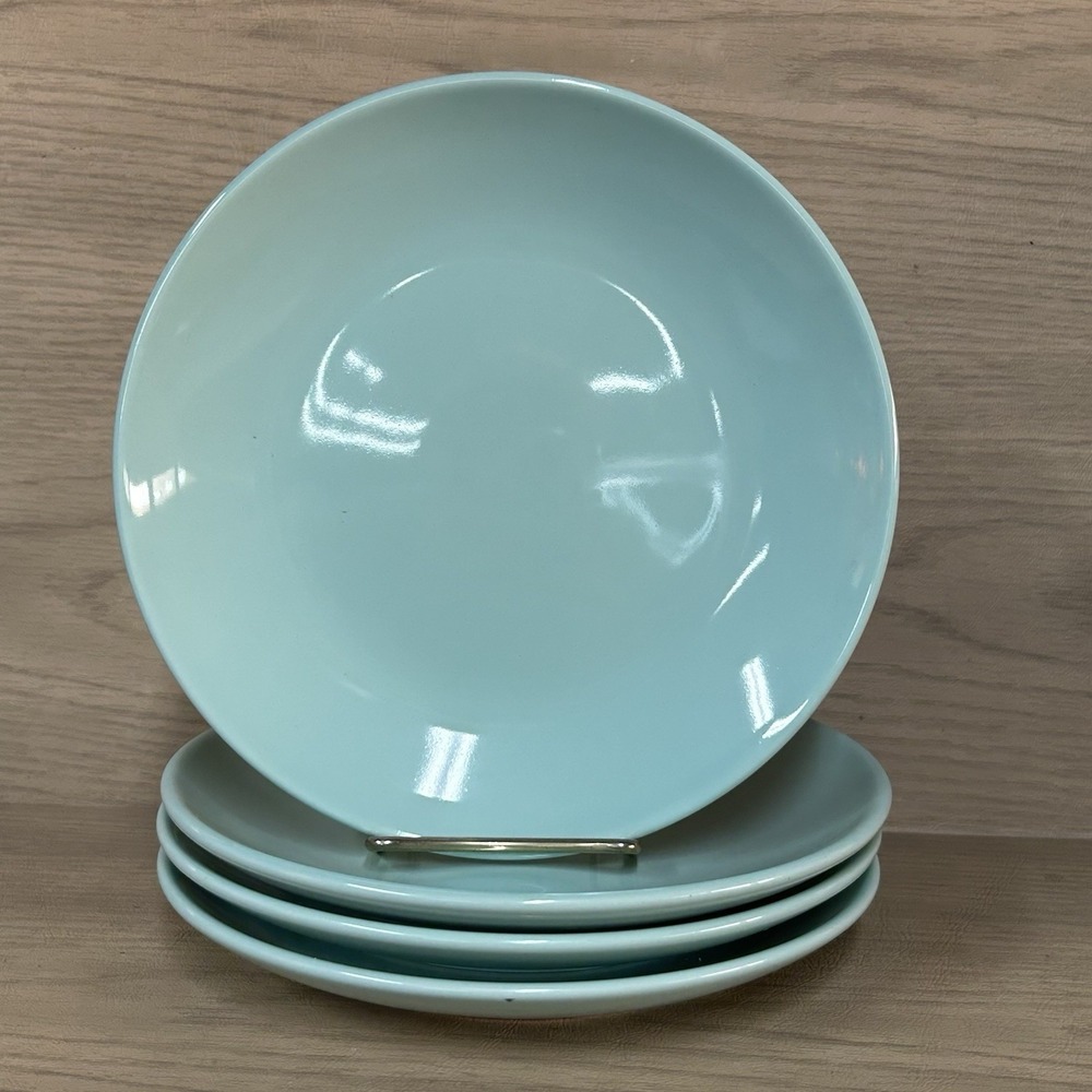 4 Project 62 AVESTA Salad Plates Light Green Sea Foam Stoneware Smooth